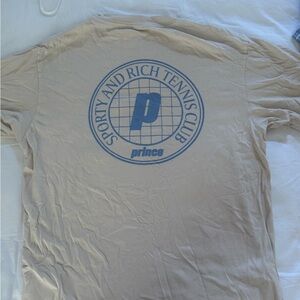Sporty & Rich x Prince Tennis Club Graphic Tee - Beige/Blue